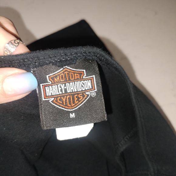 Vintage Harley-Davidson Rhinestone Studs Crop Top Tank Biker Babe 90s Motorcycle - Picture 7 of 8